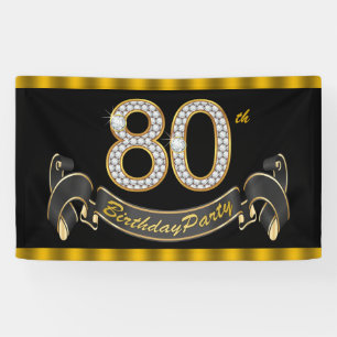 80. Geburtstagsparty Banner