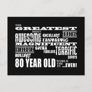 80. Geburtstagsparty Bestes achtzigjähriges Einladungspostkarte