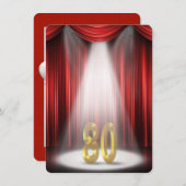 80. Geburtstagsparty Einladung (Vorne/Hinten)