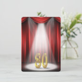 80. Geburtstagsparty Einladung (Stehend Vorderseite)