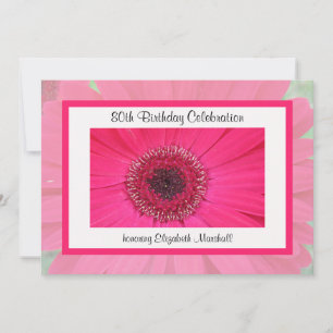 80. Geburtstagsparty Einladung Gerbera Daisy