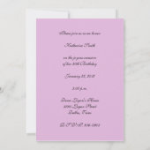 80. Geburtstagsparty Einladung Rose (Rückseite)