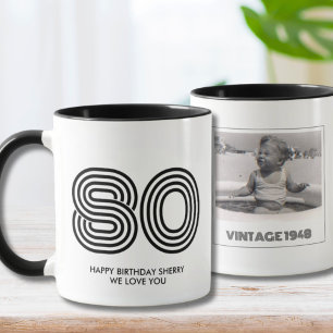 80. Geburtstagsparty für Tasse im Vintagen Jahr