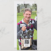 80. Geburtstagsparty Golf Achtzig Foto QR Code Einladung (Rückseite)