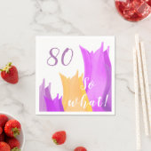 80. Geburtstagsparty Motivierend Tulips Serviette (Beispiel)