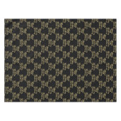 80. Geburtstagsparty Name Black Modern Pattern Tischdecke (Vorderseite (Horizontal))