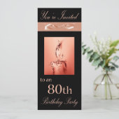 80. Geburtstagsparty Personalisierte Einladung (Stehend Vorderseite)