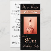 80. Geburtstagsparty Personalisierte Einladung (Vorne/Hinten)