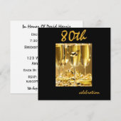 80. Geburtstagsparty Personalisierte Einladung (Vorne/Hinten)