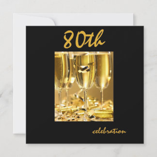 80. Geburtstagsparty Personalisierte Einladung