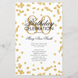 80. Geburtstagsparty-Programm Gold-Glitzer mit Men