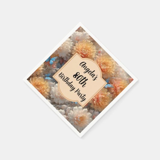 80. Geburtstagsparty Serviette (Ecke)
