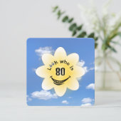 80. Geburtstagsparty Sommersonne Einladung (Stehend Vorderseite)