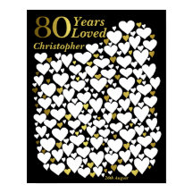 80. Geburtstagspopster -80 Jahre Loved