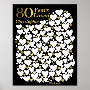 80. Geburtstagspopster -80 Jahre Loved Poster