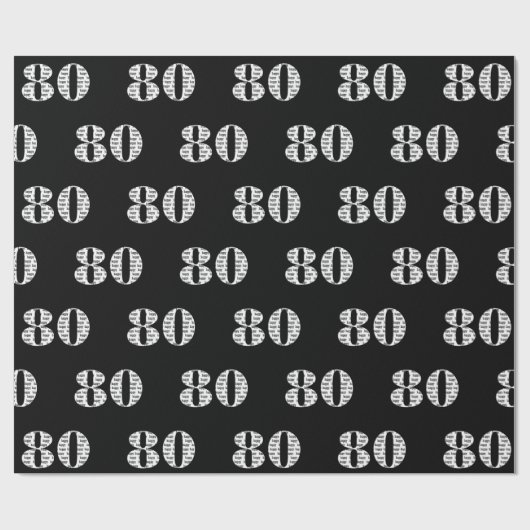 80. Geburtstagstext Geschenkpapier (Flach)