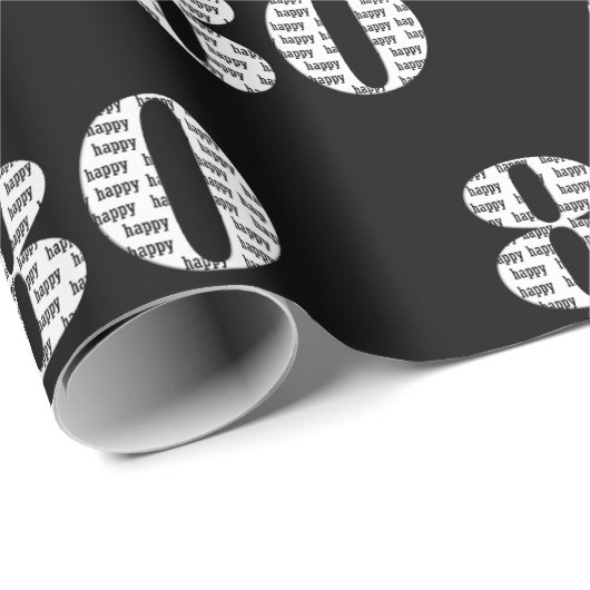 80. Geburtstagstext Geschenkpapier (Rolleneckpunkt)