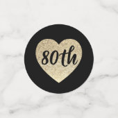 80. Geburtstagstisch Konfetti (Klein Vorderseite)