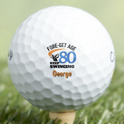 80. Geschenk für Onkel - Behalt Swinging Tribute Golfball