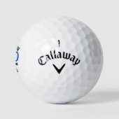 80. Geschenk für Vater im Recht - Behalt Swinging Golfball (Logo)