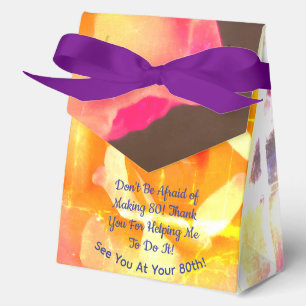 80. goldene Rose Foto Humor Text Party Geschenkschachtel