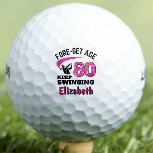 80. Golfer-Geschenk für Mama - Weiter schwingen Pi Golfball