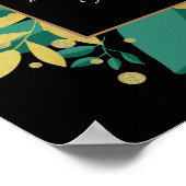 80 Gründe, warum wir Ihnen aquamarines Schwarzgold Poster (Ecke)