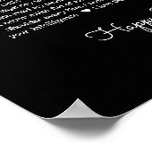 80 Gründe, warum wir Sie in Schwarz und Weiß Liebe Poster (Ecke)