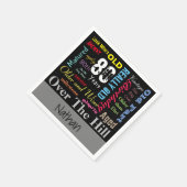 80. Happy BIrthday in a Graffiti Style Serviette (Ecke)