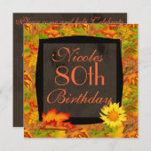 80. HERBSTERINVITATIONEN EINLADUNG (Vorne/Hinten)