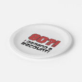 80?! Ich fordere einen erfrischenden sonnigen acht Pappteller (Schrägansicht)