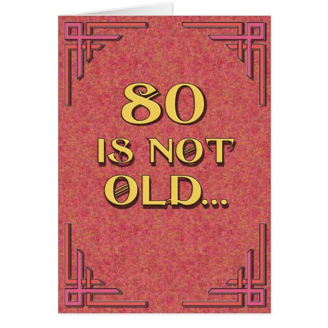 80 ist nicht alt (Vorne)