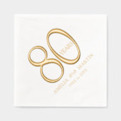 80 Jahre 80. Hochzeitstag Servietten Mit Folie (Vorderseite)