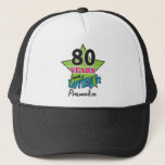 80 Jahre 80th Birthday DIY Truckerkappe<br><div class="desc">80 Years and Loving it Hat. In Fun gift for someone's 80th Birthday. ⭐ This Product is 100% Customizable. ****Click on CUSTOMIZE BUTTON to add, delete, move, resize, change around, rotate usw.Ja, ja. Ja. 99 Prozent von my designs in my store are done in layers. This makes it easy for...</div>