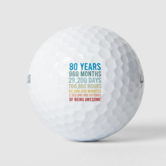 80 Jahre 960 Monate 29200 Tage Phantastisch Golfball