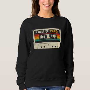 80 Jahre alt Best of 1943 80. Geburtstagskassette Sweatshirt