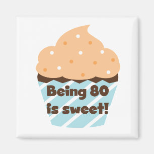 80 Jahre alt ist T - Shirt und Geschenke zum Gebur Magnet