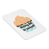 80 Jahre alt ist T - Shirt und Geschenke zum Gebur Magnet (Rechte Seite)