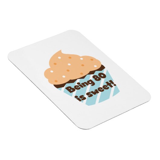 80 Jahre alt ist T - Shirt und Geschenke zum Gebur Magnet (Rechte Seite)