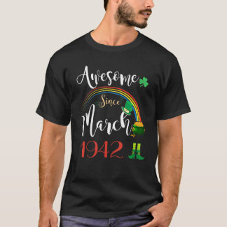 80 Jahre alt Phantastisch seit März 1942 80. Gebur T-Shirt