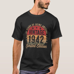 80 Jahre alt Vintag 1942 Limited Edition 80. Gebur T-Shirt