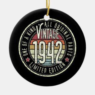 80 Jahre alt Vintag 1942 Limited Edition 80. Keramik Ornament