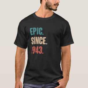 80 Jahre alt Vintag 1943 Geburtstag 80. Dekoration T-Shirt