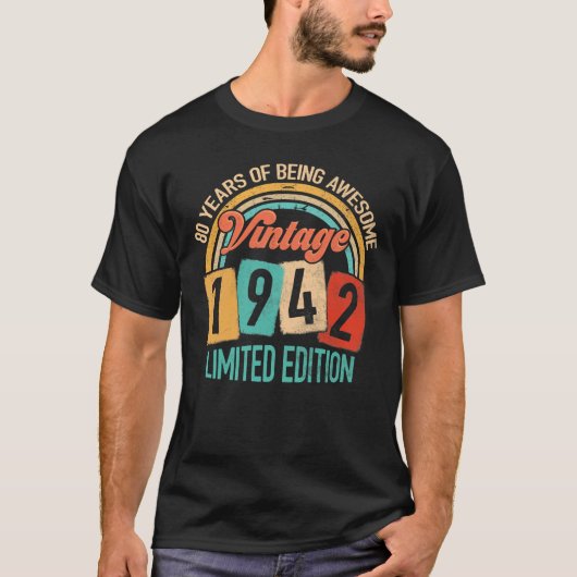 80 Jahre alt von 1942 Phantastisch sein 80. Geburt T-Shirt (Vorderseite)