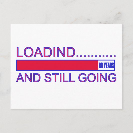 80 JAHRE ALTE GEBURTSTAGE POSTKARTE (Vorderseite)