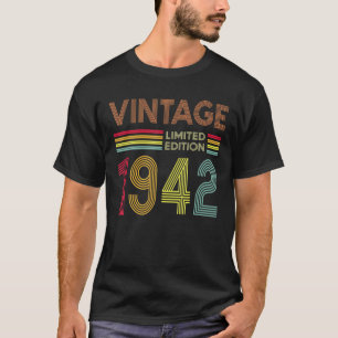 80 Jahre alte Geschenke Vintage 1942 limitierte Au T-Shirt