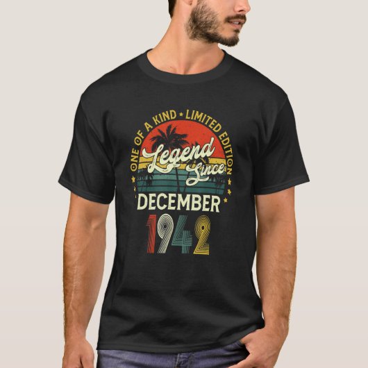 80 Jahre alte Legende seit Dezember 1942 80. Gebur T-Shirt (Vorderseite)
