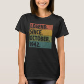 80 Jahre alte Legende seit Oktober 1942 80. Geburt T-Shirt (Vorderseite)