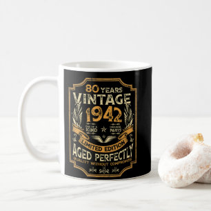 80 Jahre alte Vintage 1942 80. Geburtstag Kaffeetasse