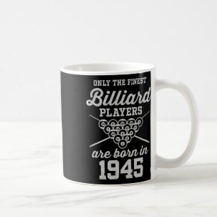 80 Jahre alter Pool Player 80. Geburtstag Billard Kaffeetasse